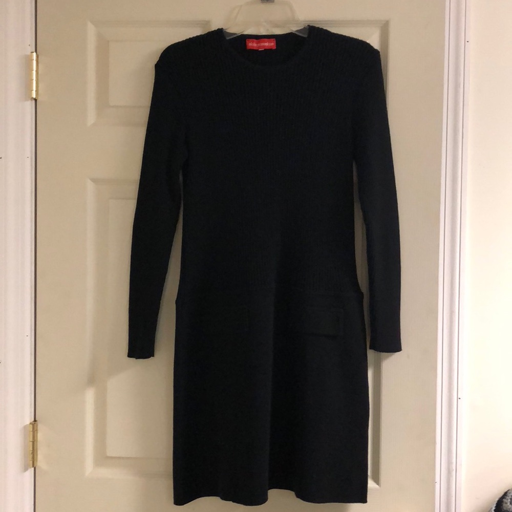 Black, knit dress